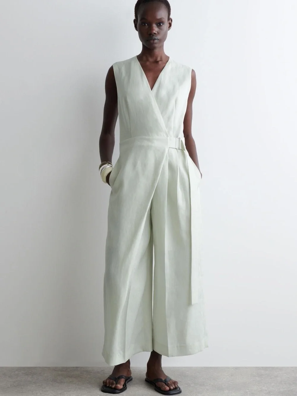 NWT COS Wrap Front Linen Jumpsuit